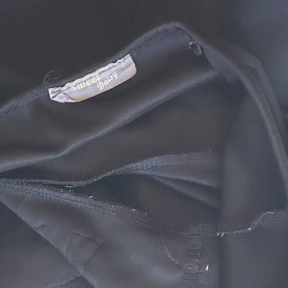 Womens Dress Size Small Black Floral Soft Goth Whimsigoth Office Siren Weekend - Picture 3 of 5